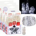 SET 3 FILI LUMINOSI LED A BATTERIA - BIANCO FREDDO