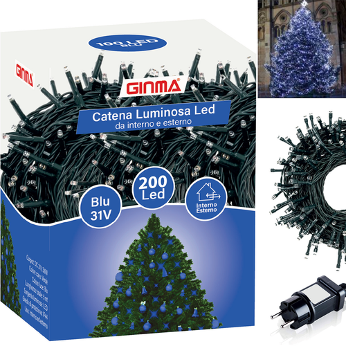 LUCE ALBERO DI NATALE - BLU ZAFFIRO - 8 EFFETTI LUCE