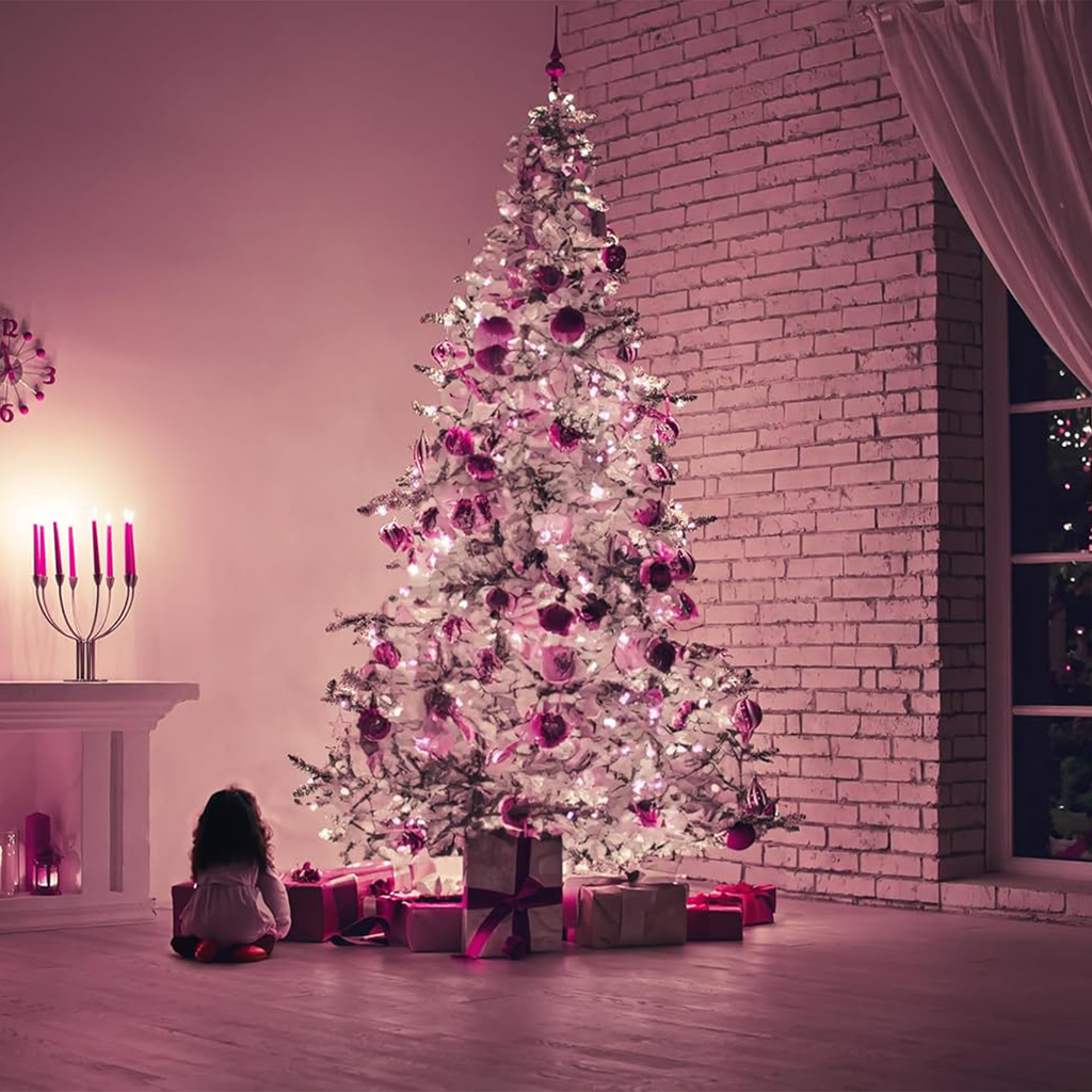 LUCE LED PANNELLO SOLARE - ROSA