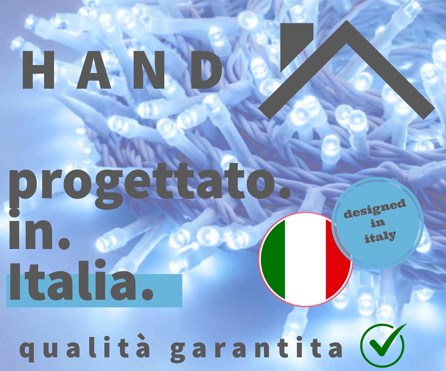 LUCE LED CAVO RETTO - BLU ZAFFIRO - EFFETTO DIAMANTE