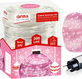 LUCE CAVO TRASPARENTE LED - ROSA - 8 EFFETTI LUCE