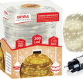 LUCE CAVO TRASPARENTE LED - BIANCO CALDO - 8 EFFETTI LUCE