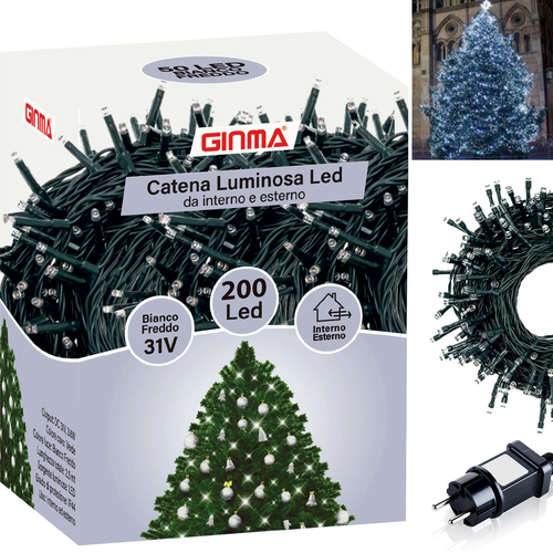 LUCE ALBERO DI NATALE - BIANCO CALDO - 8 EFFETTI LUCE