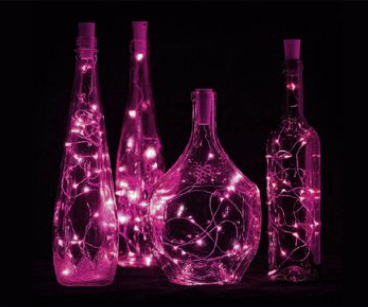 SET 3 FILI LUMINOSI A TAPPO - ROSA