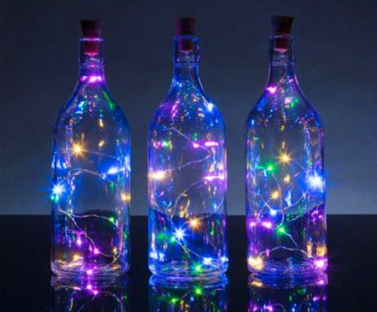 SET 3 FILI LUMINOSI A TAPPO - MULTICOLOR